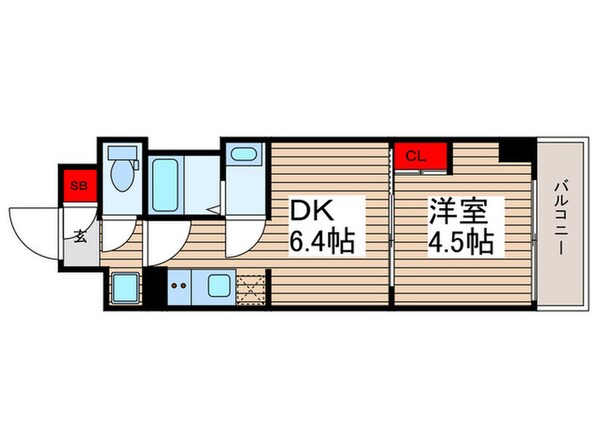 ＧＥＮＯＶＩＡ鐘ヶ淵の物件間取画像